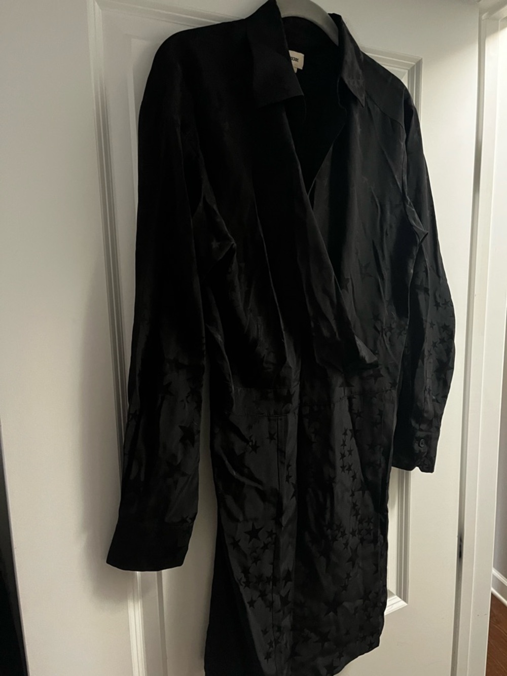 Zadig & Voltaire Ravy Star Embossed Silk black Dress size Small - NWT - Picture 4 of 5